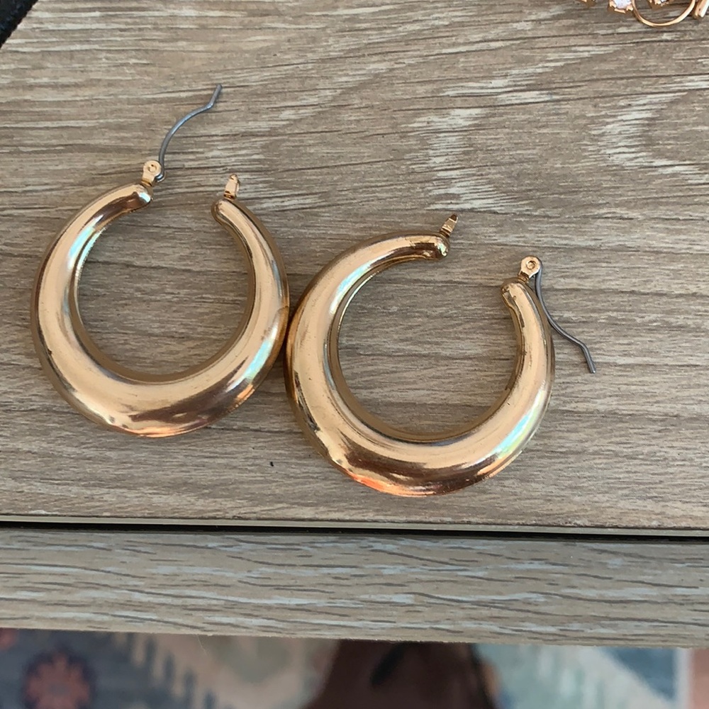 Gold hoop earrings